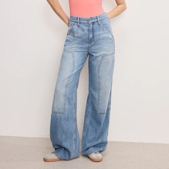 Good American Pants - Good American women's good stabdard ease Carpenter jeans